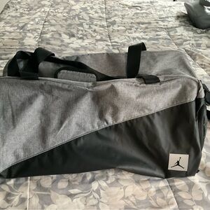 Jordan Two-Tone Black and Gray Duffel Bag